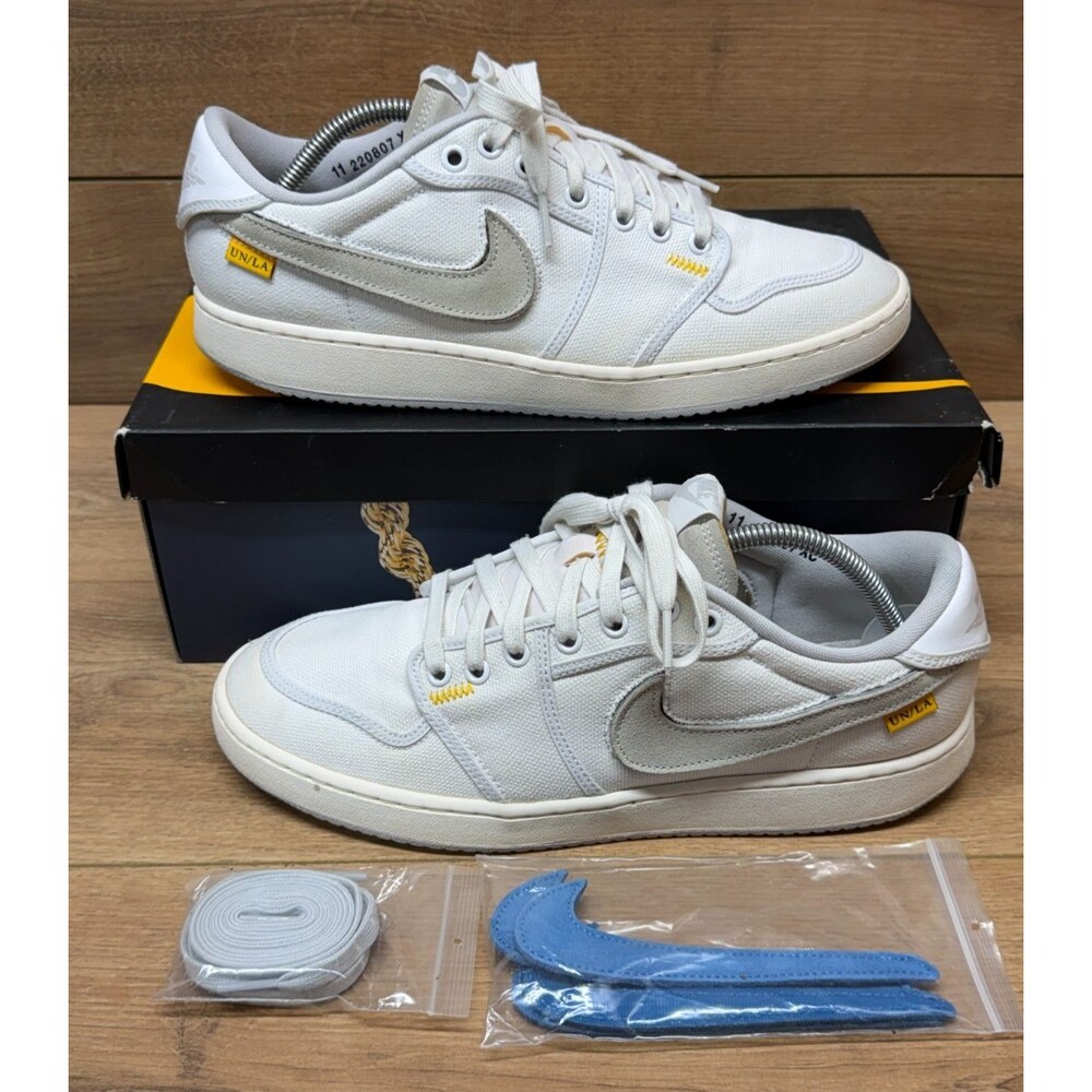 Union LA x Air Jordan 1 KO Low White DO8912-101 Size 11 w/ Box & Extra Swooshes